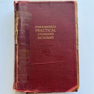 1926 Vintage Antique‎ XLTabbed & Illustrated Funk Wagnalls Dictionary Book
